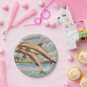 Handgemalt nach Anzahl | Geliebte Delphine | Pappteller (Party)