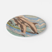 Handgemalt nach Anzahl | Geliebte Delphine | Pappteller (Schrägansicht)