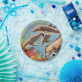 Handgemalt nach Anzahl | Geliebte Delphine | Pappteller (Party)