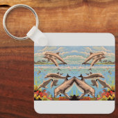 Handgemalt nach Anzahl | Geliebte Delphine | Schlüsselanhänger (Vorderseite)