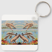 Handgemalt nach Anzahl | Geliebte Delphine | Schlüsselanhänger (Rückseite)