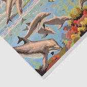 Handgemalt nach Anzahl | Geliebte Delphine | Seidenpapier (Ausschnitt)