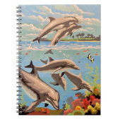 Handgemalt nach Anzahl | Geliebte Delphine | Spira Notizblock (Vorderseite)
