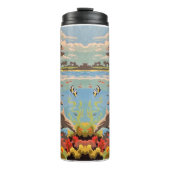 Handgemalt nach Anzahl | Geliebte Delphine | Thermosbecher (Vorderseite)