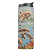 Handgemalt nach Anzahl | Geliebte Delphine | Thermosbecher (Nach links gedreht)