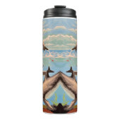 Handgemalt nach Anzahl | Geliebte Delphine | Thermosbecher (Vorderseite)