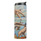 Handgemalt nach Anzahl | Geliebte Delphine | Thermosbecher (Nach links gedreht)