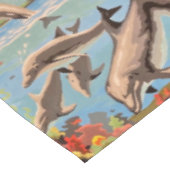 Handgemalt nach Anzahl | Geliebte Delphine | Tischdecke (Schrägansicht)