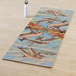 Handgemalt nach Anzahl Geliebte Delphine Yogamatte