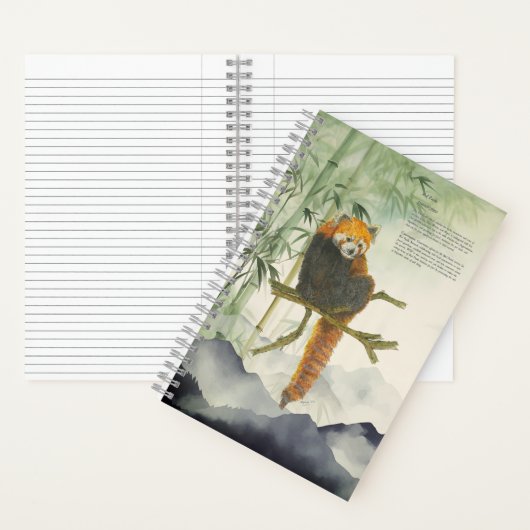 Handgemalt Niedlich gefährdeter Roter Panda Notizblock (Innen)
