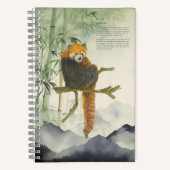Handgemalt Niedlich gefährdeter Roter Panda Notizblock (Vorderseite)