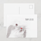 Handgemalt niedliches Ostersonnengebälk Feiertagspostkarte (Vorne/Hinten)