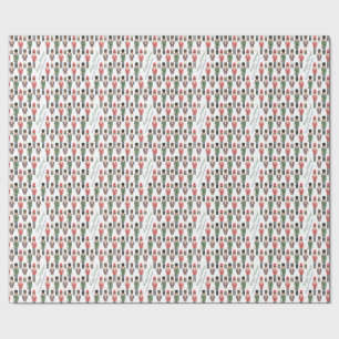 Handgemalt Nutcracker Toy Soldier Frohe Weihnachte Geschenkpapier