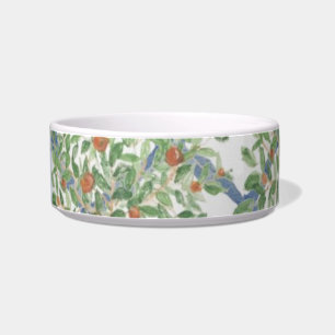 Handgemalt Orange Tree Topiary Ginger Jar Hund Napf