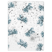 Handgemalt personalisiert blaue Blume Klemmbrett (Rückseite)