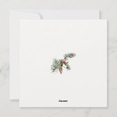 Handgemalt Poinsettia Botanische Frohe Weihnachten (Rückseite)