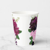 Handgemalt Rot, Rosa und Tief lila Pappbecher (Rechts)