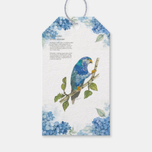 Handgemalt schöner Ultramarine Lorikeet Bird Geschenkanhänger