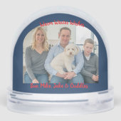 Handgemalt Snowman FÜGT IHR FOTO HINZU Schneekugeln (Rückseite)