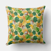 Handgemalt Sommer tropisches Muster Kissen (Rückseite)