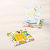 Handgemalt Sommerfruchtmuster Rechteckiger Pappuntersetzer (Vor Ort)