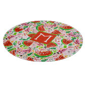 Handgemalt Sommerfruchtmuster Schneidebrett (Ecke)