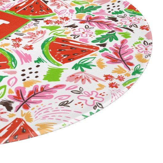 Handgemalt Sommerfruchtmuster Schneidebrett (Ecke)