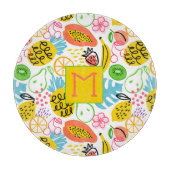 Handgemalt Sommerfruchtmuster Schneidebrett (Vorderseite)