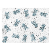 Handgemalt Stahl Blau Blumenmuster Tischdecke (Vorderseite (Horizontal))