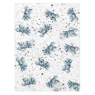 Handgemalt Stahl Blau Blumenmuster Tischdecke