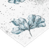 Handgemalt Stahl blau Blütenblättrig Kurzer Tischläufer (Ecke)