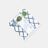 Handgemalt Topiary Chinoiserie Ginger Jar Jars Serviette (Ecke)