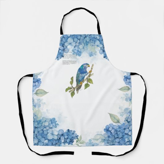 Handgemalt Ultramarine Lorikeet Schürze (Vorderseite)