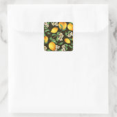Handgemalt Wasserfarben-Muster Quadratischer Aufkleber (Tasche)