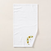 Handgemalt Wasserfarben Sonnenblumenkranz Badhandtuch Set (Handtuch)