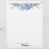 Handgemalt Wasserfarben Sukkulentes, ungestrichene (Vorne/Hinten)