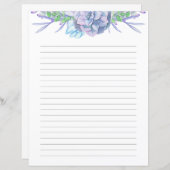 Handgemalt Wasserfarbenes, Sukkulentes Liniertes P (Vorne/Hinten)