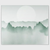 Handgemalt Wasserfarbengebirge Landschaft Geschenkpapier (Flach)