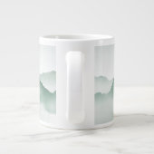 Handgemalt Wasserfarbengebirge Landschaft Jumbo-Tasse (Rückseite)
