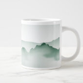 Handgemalt Wasserfarbengebirge Landschaft Jumbo-Tasse (Rechts)