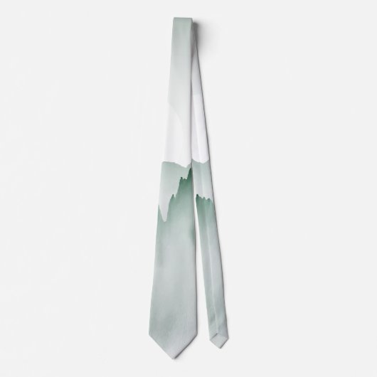 Handgemalt Wasserfarbengebirge Landschaft Krawatte (Vorderseite)