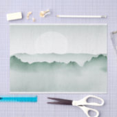 Handgemalt Wasserfarbengebirge Landschaft Seidenpapier (Handwerk)