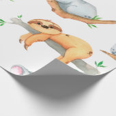 Handgemalt Wasserfarbmuster tropische niedliche An Geschenkpapier (Ecke)