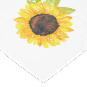 Handgemalt Watercolor Sonnenblumenmuster Kurzer Tischläufer (Ecke)