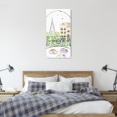 Handgemalt Whimsical Paris Eiffel Tower rechts Leinwanddruck (Insitu (Schlafzimmer))