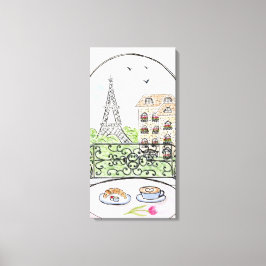 Handgemalt Whimsical Paris Eiffel Tower rechts Leinwanddruck