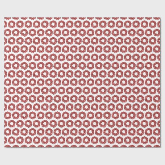 Handgemalt Winterberry Kranz Weihnachten Geschenkpapier (Flach)