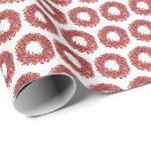 Handgemalt Winterberry Kranz Weihnachten Geschenkpapier (Rolleneckpunkt)