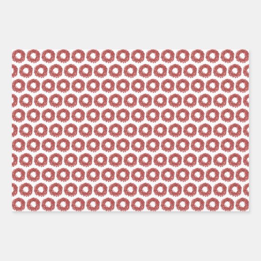 Handgemalt Winterberry Kranz Weihnachten Geschenkpapier Set (Vorderseite 3)