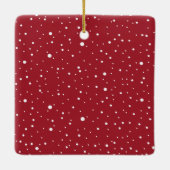 Handgemalt Winterberry Kranz Weihnachten Keramikornament (Rückseite)